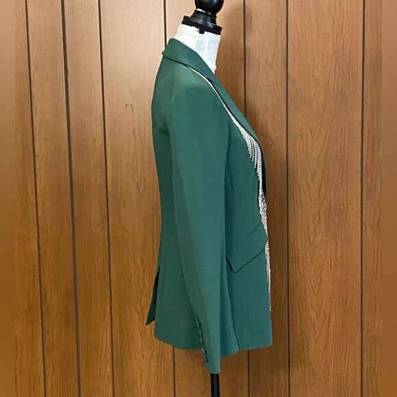 CINQ À SEPT Cheyenne Fringe Embellished Blazer size 2 - Picture 9 of 12